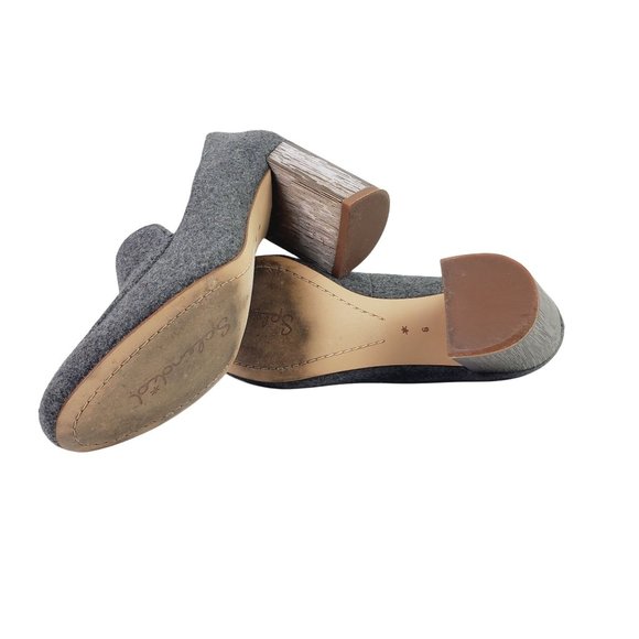 Splendid Rosita II Gray Fabric Loafer Heels Sz 9 - Picture 7 of 9